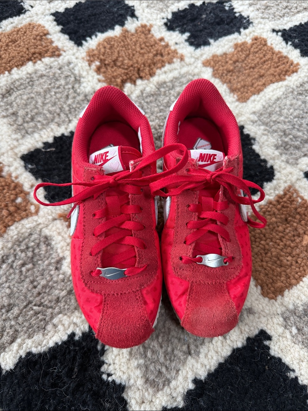 Nike Kids heart cortez! Bright Red Lace-Up Sneakers